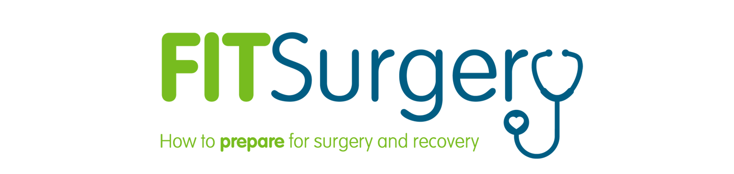 Fit Surgery banner. Displays the message, How to prepare for Surgery and Recovery.