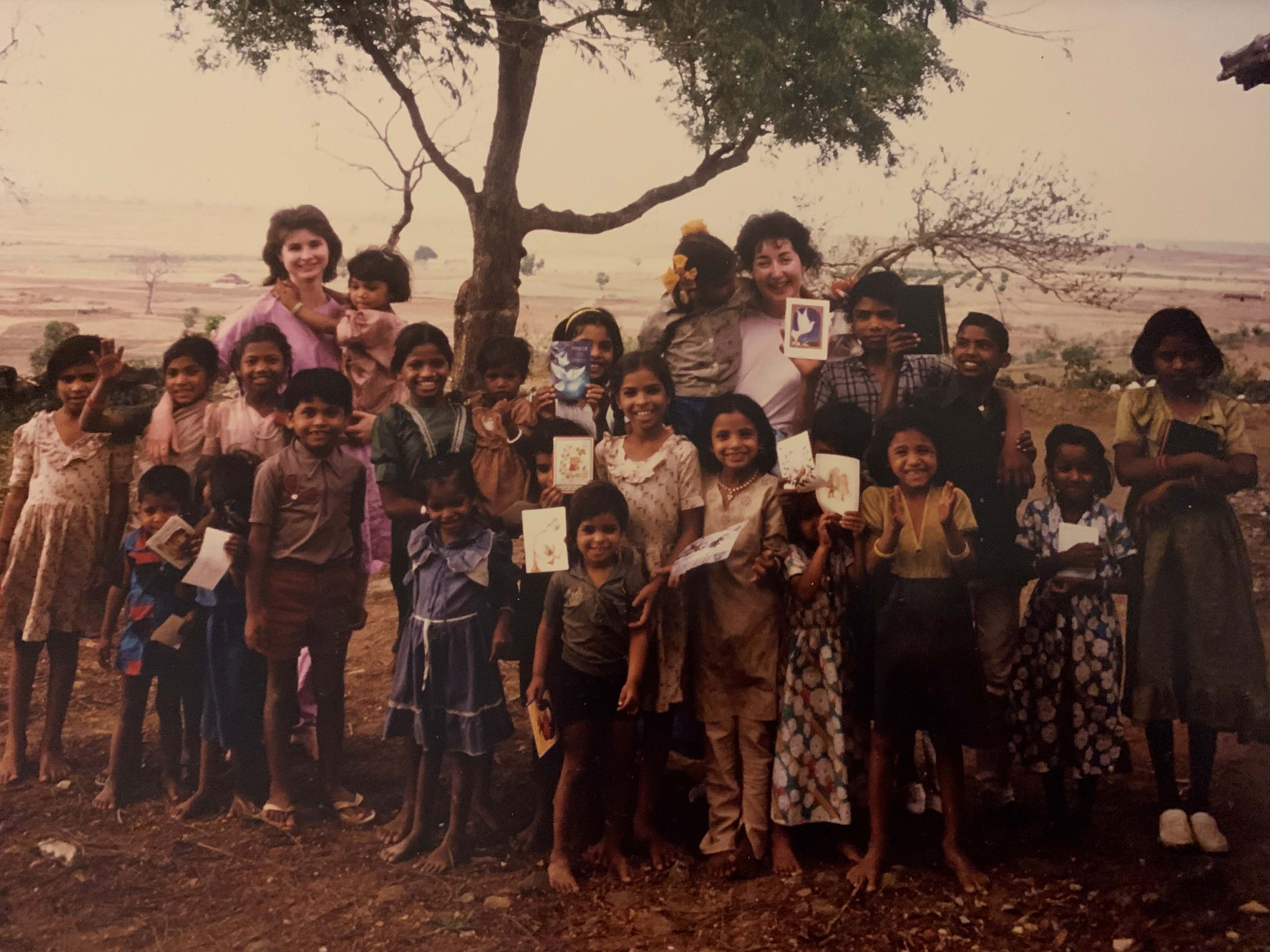 Maggie in India where she enjoyed first experiences of midwifery